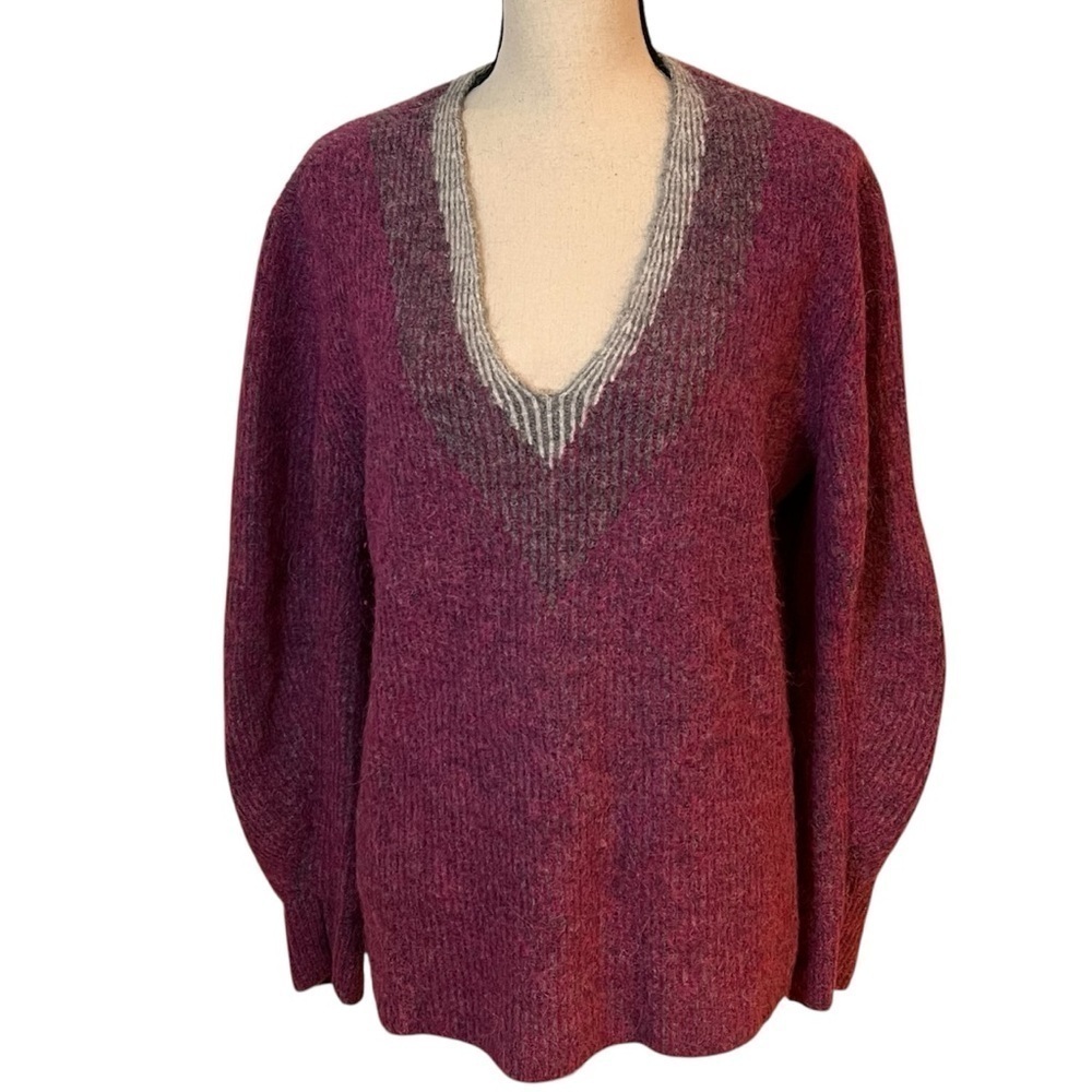 Rag & Bone Jonie V-Neck Pullover Sweater Sz-S